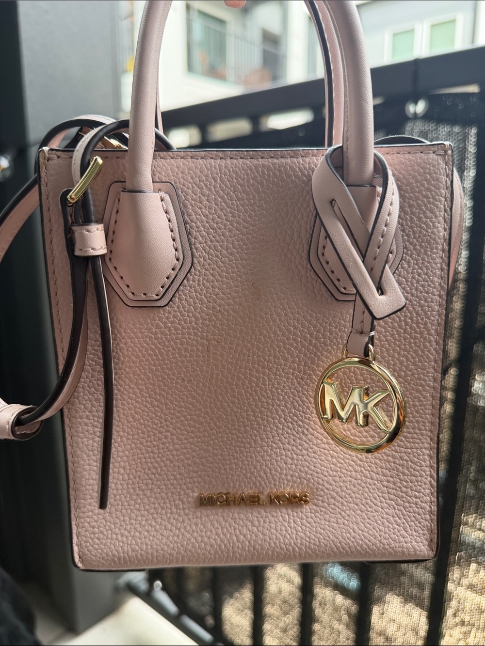 Michael Kors Blush Pink Mini Tote with Gold Hardware